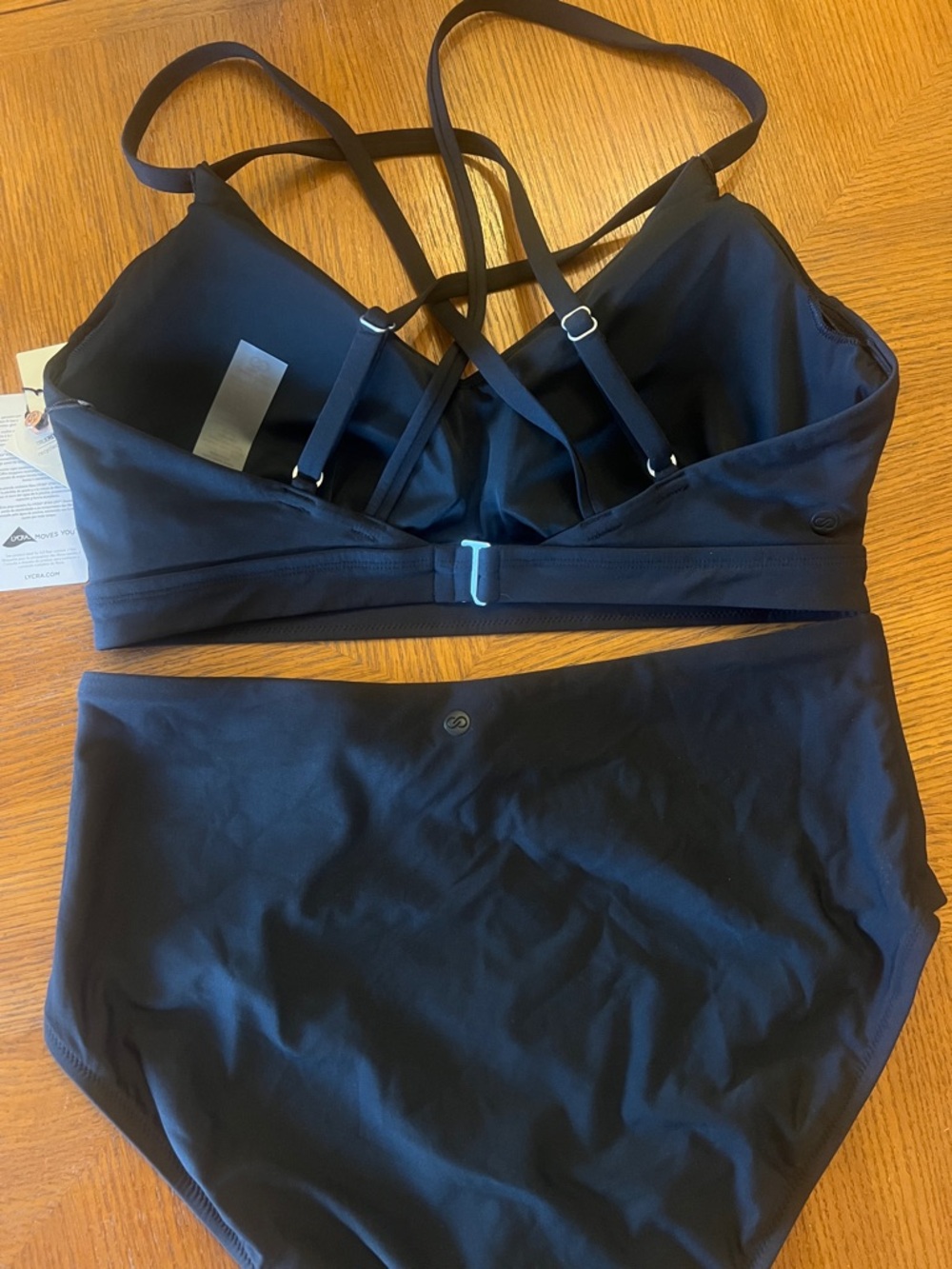 CALIA by Carrie Underwood Navy-Black Strappy Two-Piece Bikini - Picture 4 of 7